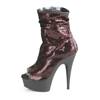 Pleaser - DELIGHT1008SQ Bottes de plateforme - Noir/Violet Product image